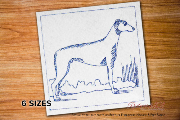 A Greyhound Dog Nature Frame Embroidery Review