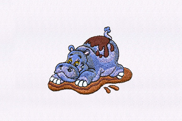 Craft Fair Success with the Hippo Playing in Mud Embroidery