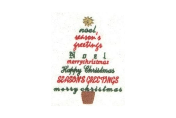 Greetings Tree: A Festive Embroidery Design for Profitable Products