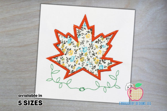 Testing a Classic Maple Leaf Embroidery Design for Personalized Gifts