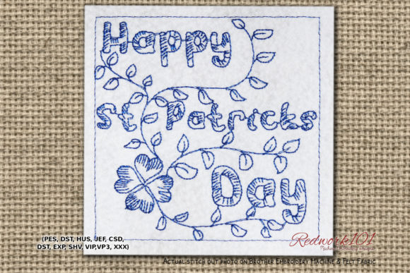 Why This St Patrick's Day Redwork Embroidery Design Is a Smart Buy